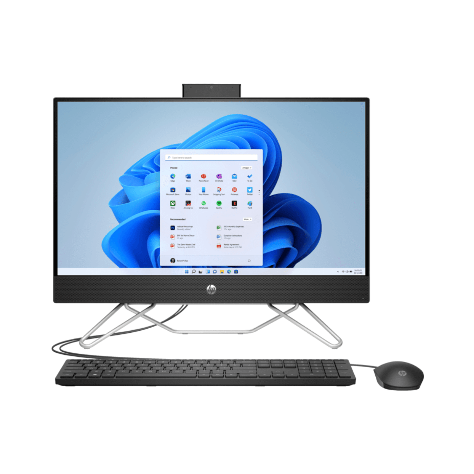 HP 27-CB1045NH Bundle All-In-One PC - 7K3A3EA - 27 inches display, 12th Gen. Intel Core i5 (8GB RAM, 512GB SSD), Windows 11